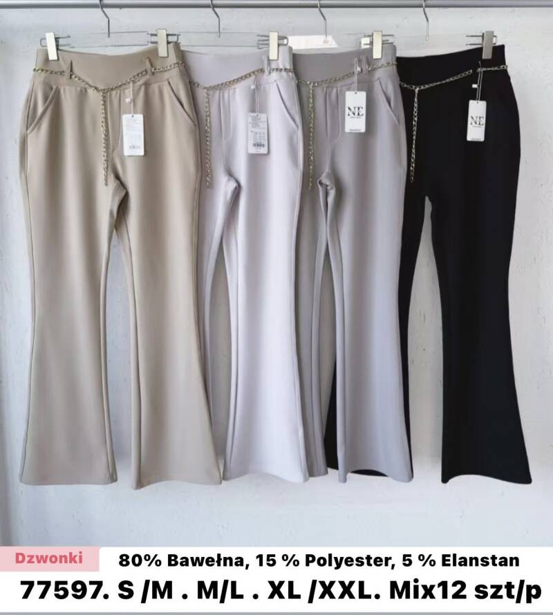 Spodnie duże rozmiary damskie Roz S-2XL, Mix Kolor Paczka 12 szt